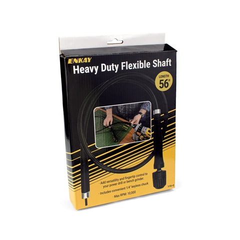 Box of Heavy Duty Flex Shaft With 1/4 Inch Keyless Chuck 56 Inch Drill Extension Cable For Power Drills And Bench Grinders