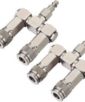 Air Hose Splitter Kit 2 Pack 1 Quarter Inch NPT Swivel 360 Degrees Connectors For Air Compressors Universal Coupler And I M Type Plug