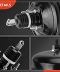 Heavy Duty Vacuum Brake Booster components with M8 threads and rubber diaphragm for Acura MDX and Honda Pilot models.