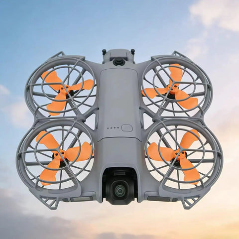 Neo 2 Pro Compatible Propeller Blades Lightweight Durable Replacement Parts For Stable Outdoor Flight Dope Quiet Performance And Strong Pull Orange Balanced After Precise Dynamic Balance Test For Smooth Low Noise Operation And Easy Secure Fit mounted on drone
