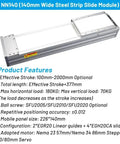 Heavy Duty Beefed Up 140mm Wide Linear Guide Platform With 180kg Load For CNC Machines, SFU2005/2010 XYZ Axis, 4 EGH20CA Carriages, Fully Enclosed Ball Screw Rail, 800mm Version, Bracket Included, steel side module