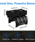 Beefy Twin RC Car Motor Cooling Fans With Metal Cover Heatsink For 1 8 And 1 7 Scale Brushless Motors 40mm And 42mm Diameter