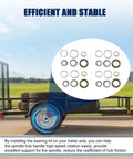 Four trailer axle bearing kit sets with 1.719-inch grease seals for #84 spindle.