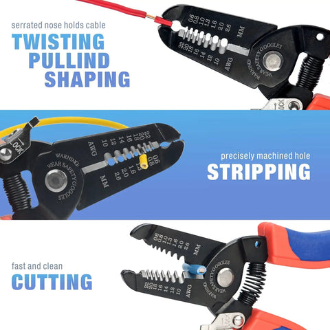 Beast Of A Wire Stripper And Cutter For 10 To 20 AWG Stranded And Solid Wire With Precise Cuts Durable Build And Serrated Nose