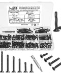 Heavy Duty Torx Drive Self-Tapping Screws for Metal With Flat Head 410 Stainless Steel Black Dacromet Coated TEK Screws Set