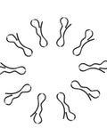 Stainless Steel Bow Tie Cotter Pins 714-04040 10 Pack Replacement Fits MTD Craftsman Husqvarna Ryobi Snowblowers And Lawn Equipment arranged
