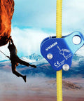 Climbing Ascender Belay Device Rope Grab For Rock Climbing And Mountaineering, Lightweight Magnesium Alloy Gear, blue