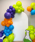 Epic Balloon Arch Kit 122 Pcs Colorful Balloon Garland Set In Purple Dark Blue Green Orange Transparent For Boys Science Birthday Party