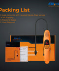 Elitech LD-100+ automotive refrigerant leak detector handheld orange with digital display and probe