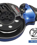 Chalk Line Pro Kit With Ultra Thin 0.5mm Snap Line And Five Gear Quick Retrieval In Chalk-Rite II Box Model CR202B-P, blue case.