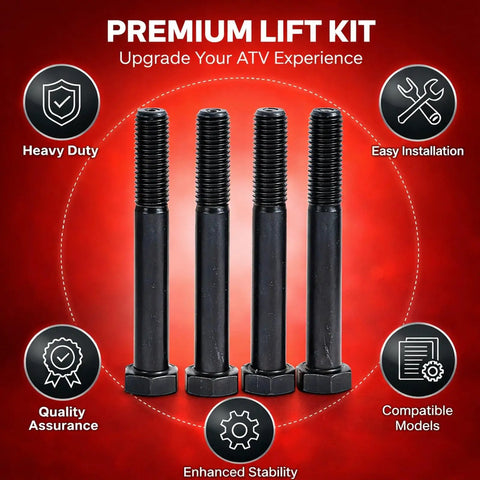 2 Inch ATV Lift Kit For 450 660 700 Models Red Aluminum Steel Lifting Tool Easy Install bolts durability focus image