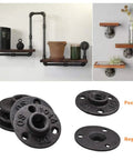 Three Quarter Inch Floor Flange Set Of Twenty For DIY Furniture Shelving Decor With An Old School Industrial Vibe In Malleable Iron Pipe Fittings