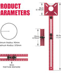 Durable Built Different 3 In 1 Aluminum Alloy Router Flip Base Milling Groove Bracket And Trimming Jig Templates For Off The Charts Woodworking Success dimensions shown with marked parameters.