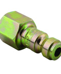 Box Of 250 Built Like A Tank 1/4 Inch FNPT T Style Pneumatic Plugs Case Hardened Steel Plated Rust Resistant showing detail of fitting.