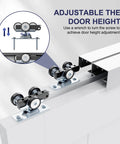 Go To 6 Ft Bypass Closet Door Track Kit With Top Mounted Hardware For Two Door System In Heavy Duty Aluminum close-up view