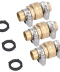 Upgrade Your Outdoor Setup With This Awesome 3 Set Brass Garden Hose Repair Kit Featuring Dual Size Compatibility For 5/8 And 3 Inch Hoses Plus Heavy Duty Stainless Steel Clamps To Fix Leaks Fast brass hose repair connectors with clamps and seals
