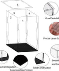 Diagram showing assembly of Dustproof 3mm Acrylic Display Case For Lego 75396 Desert Airship And Sarlacc Crater Model Dope Ultra Clear High Impact Display Box.