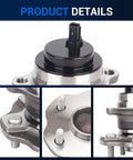 Close-up details of Rear Wheel Bearing And Hub Assembly For Toyota Highlander 2014 To 2020 And Lexus RX350 RX350L RX450h 2010 To 2019 With ABS 5 Lug FWD
