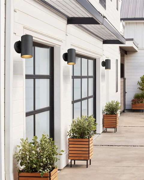 Black Outdoor Wall Lights Dusk To Dawn 2 Pack With Photocell Sensor Waterproof Aluminum Exterior Sconces on modern house