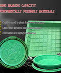 Durable Round Septic Lid With Frame For Lawn Drainage And Pull Hole Recessed Sewage Cover 39.4x39.4In front and inside view
