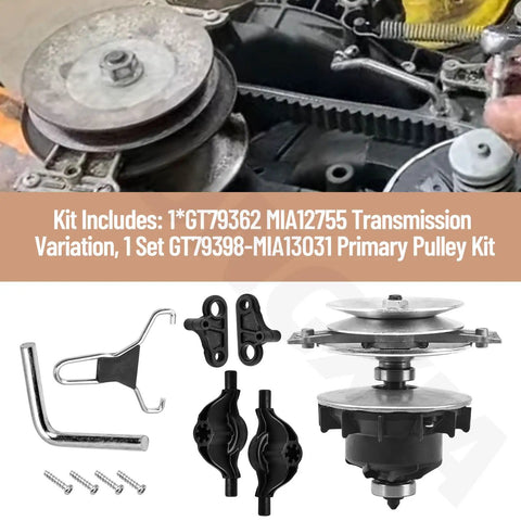 Transmission Variation Kit GT79362 MIA12755 And Primary Pulley Kit GT79398 MIA13031 For John Deere D105 JD755 GT398 X106 X105