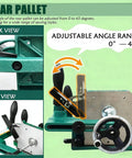 Heavy Duty Table Saw Tenoning Jig Built Rock Solid For Accurate Mortise Cutting And Fast Grip Setup, adjustable rear pallet view.