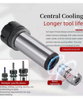 Heavy Duty Lathe Extension Rod With Shock Resistant Build For Cnc Milling Lathes And Shop Machines To Kill Wobble And Deliver Rock Smooth Cuts Through Heavy Grind Jobs Daily, featuring central cooling design.