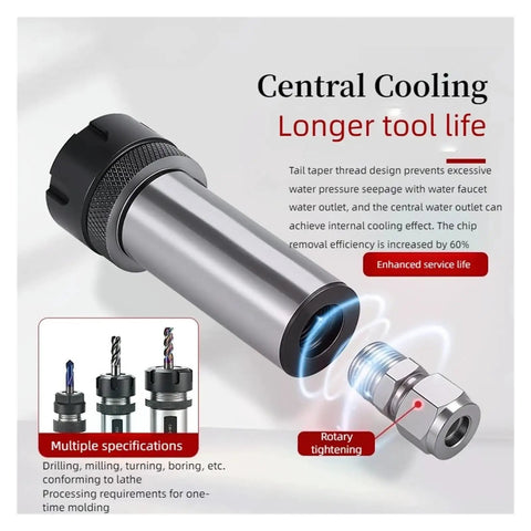 Heavy Duty Lathe Extension Rod With Shock Resistant Build For Cnc Milling Lathes And Shop Machines To Kill Wobble And Deliver Rock Smooth Cuts Through Heavy Grind Jobs Daily, featuring central cooling design.