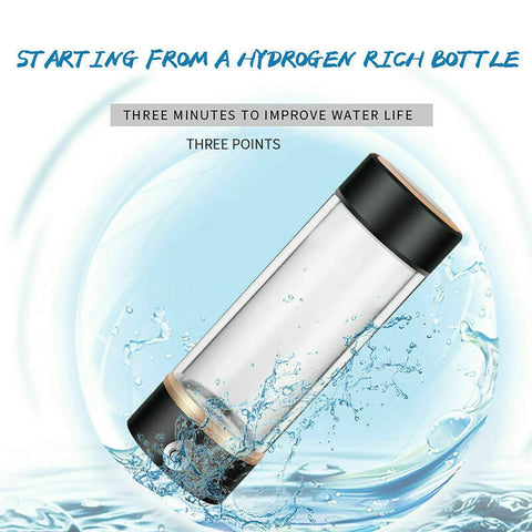Your Portable Hydrogen Water Bottle Generator Is A Top Shelf Tool For Crafting 1500 PPB Antioxidant Drinks In Three Minutes Via Quick Usb Power So You Stay Hydrated Zero Sweat In A Comfortable 420ML Coffee Tinted Travel Cup with a splash effect.