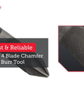 Hornady Deluxe 4-Blade Chamfer And Deburring Tool with knurled handle for precise case prep and smooth edge chamfering.