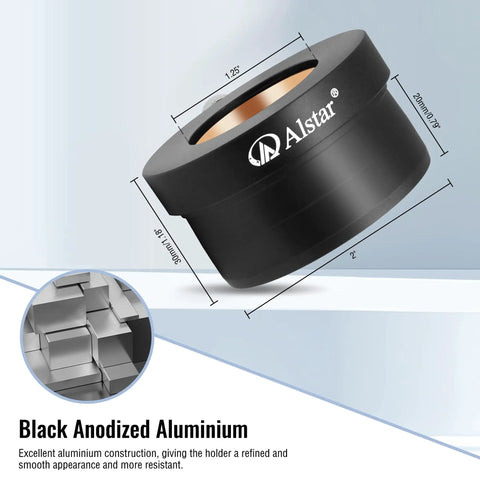 Diagram of 2 Inch To 1.25 Inch Telescope Eyepiece Adapter For 2 Inch Focusers And Filters, universal anodized aluminum
