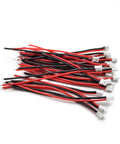 20 Sets Mini Micro PH 2.0mm 2 Pin Male And Female Connector Kit with 10cm silicone wire cables in red and black