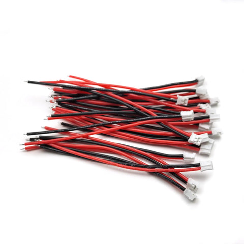 20 Sets Mini Micro PH 2.0mm 2 Pin Male And Female Connector Kit with 10cm silicone wire cables in red and black