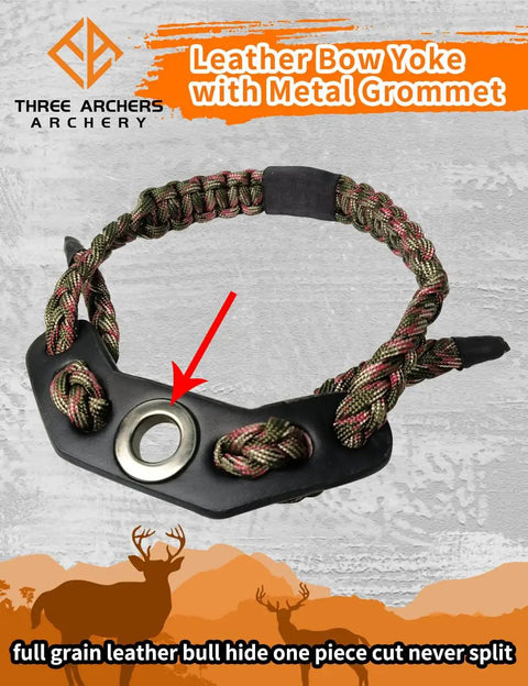 Adjustable Archery Bow Wrist Sling with Hand Loop and Loop Carrier Lightweight 0.1lb Steady Grip Stabilizer for Target Shooting