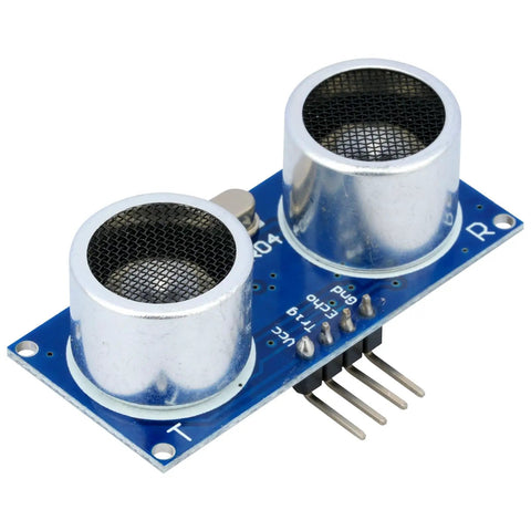 HC-SR04 Ultrasonic Sensor Module 2 Pack with Mounting Brackets, 5V DC, Ranging 2 to 450 cm, Precise 0.3 cm board close-up