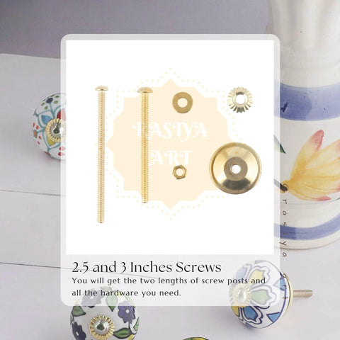 Screws with Green Gold Handmade Ceramic Cabinet Knobs Pack Of 10 For Dresser Drawers And Cabinets Boho Countryside Farmhouse Decor