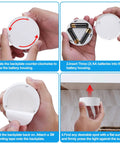 Step-by-step installation guide for Remote Puck Lights Kit, 3 Pack With 13 Color Changing Under Cabinet Lights.