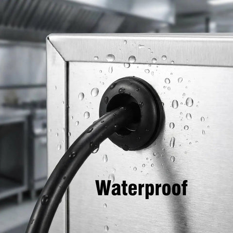 Waterproof grommet from 215 Piece Rubber Grommet Kit With 9 Sizes For Wiring providing secure cable pass-through in metal panel.