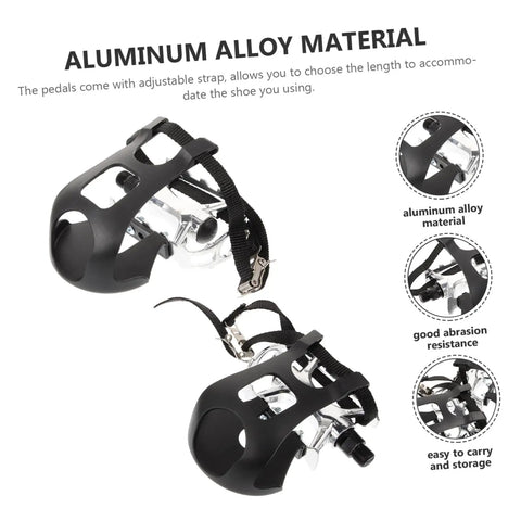 Replacement Pedals For Exercise Bikes Recumbent And Upright Durable Fitness Bike Pedals Easy Install Aluminum Alloy Material