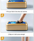 Step-by-step usage of No Sweat Shoe Cover Dispenser Machine With 200 Disposable Boot And Shoe Covers For Home Store And Office Use