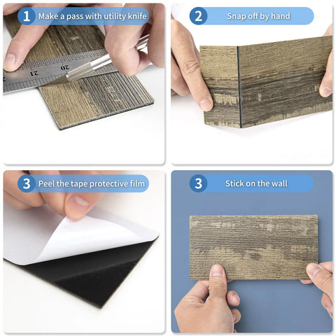 Steps to install Peel And Stick Tile Backsplash Kit 102-Piece 3x6 Subway Tan Tiles for Kitchen and Bath, DIY friendly.