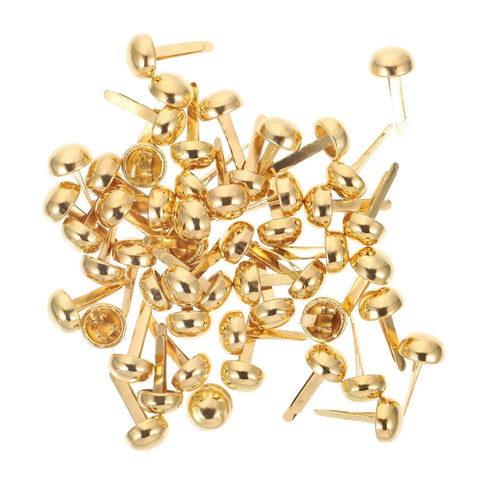 200Pcs Miniature Nails Tacks Pins Brads For Paper Crafts Scrapbooking Fasteners For Diy Projects Jewelry Box Nails Panel Assortment Set For Card Making Gift Boxes And Home Decor in golden finish