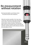 Photoelectric Edge Finder For Milling Machines, Stainless Steel Non Magnetic Centering Rod Detector, High Accuracy 0.01 To 0.02 Millimeters, 10 Millimeter Range, Machinist Tool For Precise Alignment And Setup, Pro Grade showing probe contact and 5mm distance