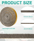 NQEUEPN fireplace gasket rope, self-adhesive fiberglass seal, 6.56 ft long, 0.4 in x 0.08 in for wood stoves