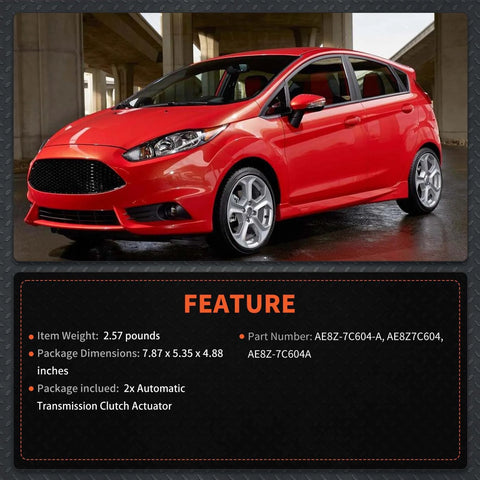 Red hatchback car, front-side view with silver alloy wheels under an overpass.