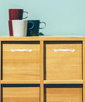 Wooden cabinet with Six Pack Plastic Cabinet Handles And Drawer Pulls For Doors Modern Kitchen And Dresser Hardware Replacement