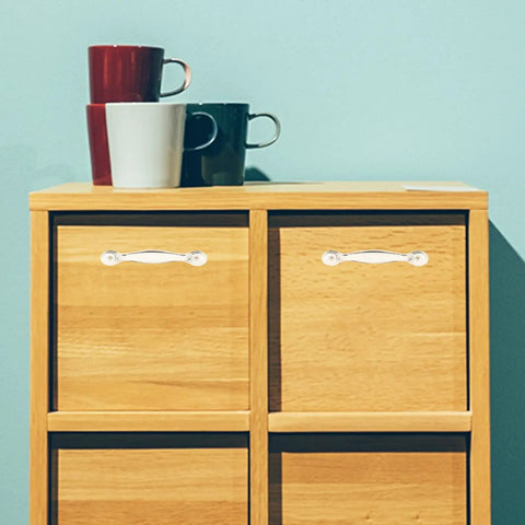 Wooden cabinet with Six Pack Plastic Cabinet Handles And Drawer Pulls For Doors Modern Kitchen And Dresser Hardware Replacement