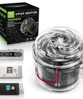 Replacement CPAP Machine Motor For ResMed AirSense 10 And S9 S10 Series with box and compatible device examples