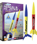 Rascal And Hijinks Prebuilt Rocket Launch Set For Beginners No Assembly Required packaging and two model rockets