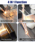 4 In 1 Beast Fiber Laser Welding Cleaning Cutting Soldering Machine With Auto Wire Feeder 1500W 2000W 3000W functions demo